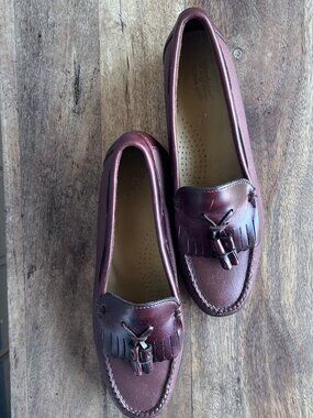 GH Bass & Co. Bass Womens Jaclyn Browns Tassel Weejuns Leather Loafers Size 8M